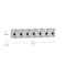 Flash Furniture Daly Wall Mounted 34 Inch Solid White Pine Wood Storage Rack w/7 Hooks HGWA-SCR-7-SLDWHT-GG - alternate 3